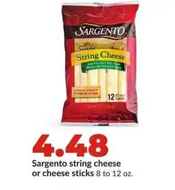 Hy-Vee Sargento string cheese or cheese sticks offer