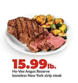 Hy-Vee Hy-Vee Angus Reserve boneless New York strip steak offer