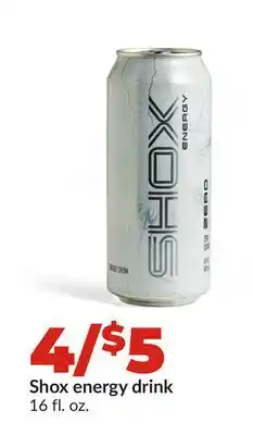 Hy-Vee Shox energy drink offer