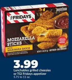 Hy-Vee Lunchables grilled cheesies or TGI Fridays appetizer offer