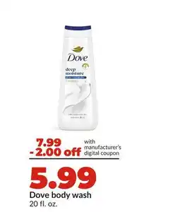 Hy-Vee Dove body wash offer