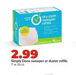 Hy-Vee Simply Done sweeper or duster refills offer