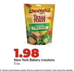 Hy-Vee New York Bakery croutons offer