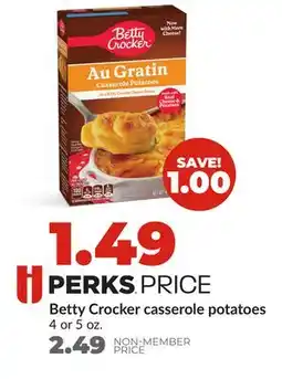 Hy-Vee Betty Crocker casserole potatoes offer