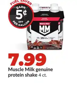 Hy-Vee Muscle Milk genuine protein shake offer