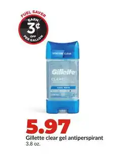 Hy-Vee Gillette clear gel antiperspirant offer