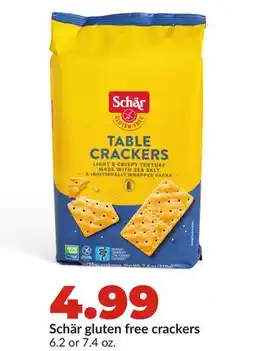 Hy-Vee Schär gluten free crackers offer