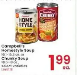 Albertsons Campbell's Homestyle Soup or Chunky Soup offer