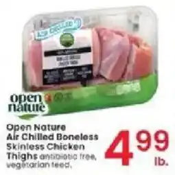 Albertsons Open Nature Air Chilled Boneless Skinless Chicken Thighs offer