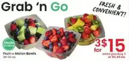 Albertsons Fruit or Melon Bowls offer