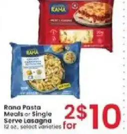 Albertsons Rana Pasta Meals or Single Serve Lasagna offer