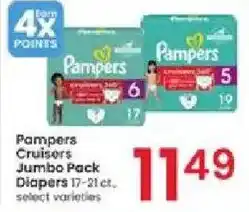 Albertsons Pampers Cruisers Jumbo Pack Diapers offer