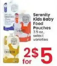 Albertsons Serenity Kids Baby Food Pouches offer