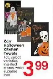 Albertsons Kay Halloween Kitchen Towels offer
