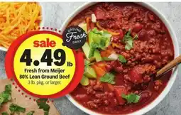 Meijer Fresh from Meijer 80% Lean Ground Beef offer