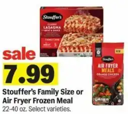 Meijer Stouffer's Family Size or Air Fryer Frozen Meal offer