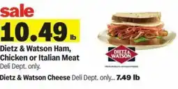 Meijer Dietz & Watson Ham, Chicken or Italian Meat offer