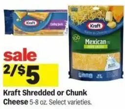 Meijer Kraft Shredded or Chunk Cheese offer