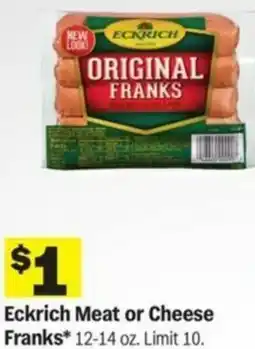 Meijer Eckrich Meat or Cheese Franks offer