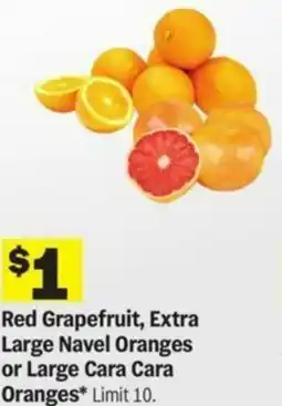 Meijer Red Grapefruit, Extra Large Navel Oranges or Large Cara Cara Oranges offer