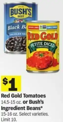 Meijer Red Gold Tomatoes or Bush's Ingredient Beans offer