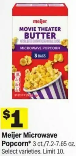Meijer Meijer Microwave Popcorn offer