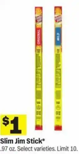 Meijer Slim Jim Stick offer