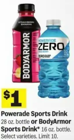 Meijer Powerade Sports Drink or BodyArmor Sports Drink offer
