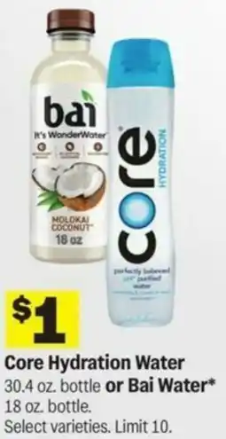 Meijer Core Hydration Water or Bai Water offer