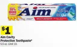Meijer Aim Protection Toothpaste offer