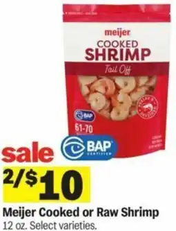 Meijer Meijer Cooked or Raw Shrimp offer