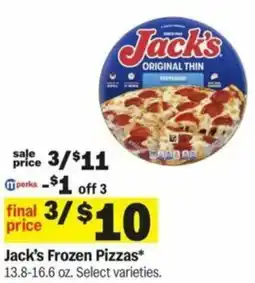Meijer Jack's Frozen Pizzas offer