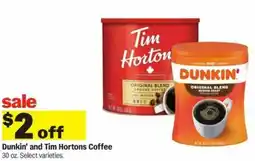 Meijer Dunkin' and Tim Hortons Coffee offer