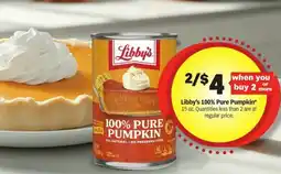 Meijer Libby's 100% Pure Pumpkin offer