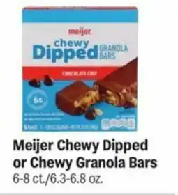 Meijer Meijer Chewy Dipped Granola Bars or Chewy Granola Bars offer