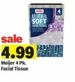 Meijer Meijer 4 Pk. Facial Tissue offer