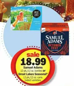Meijer Samuel Adams or Great Lakes Seasonal offer