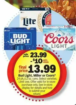 Meijer Bud Light, Miller or Coors offer