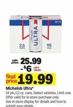 Meijer Michelob Ultra offer