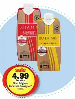 Meijer Bota Box Pinot Grigio or Cabernet Sauvignon offer