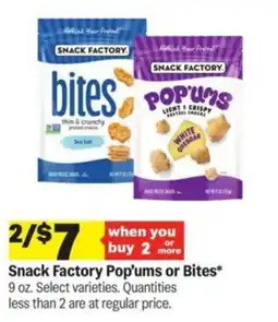 Meijer Snack Factory Pop’ums or Bites offer