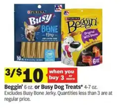Meijer Beggin or Busy Dog Treats offer