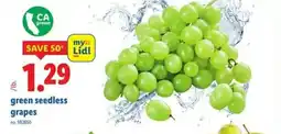 Lidl green seedless grapes offer