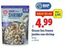 Lidl Ocean Sea frozen jumbo raw shrimp offer