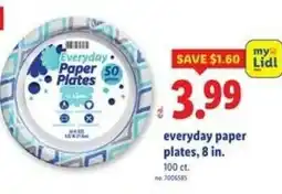 Lidl Everyday paper plates offer