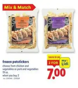 Lidl Frozen potstickers offer