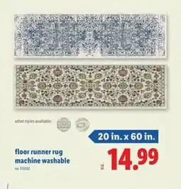 Lidl floor runner rug machine washable offer