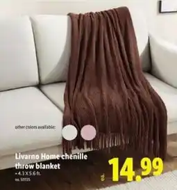 Lidl Livarno Home chenille throw blanket offer