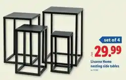 Lidl Livarno Home nesting side tables offer