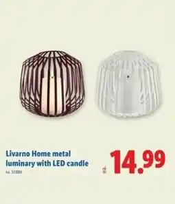 Lidl Livarno Home metal luminary with LED candle offer
